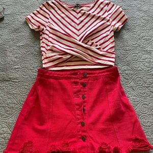 Sadie&sage Red skirt